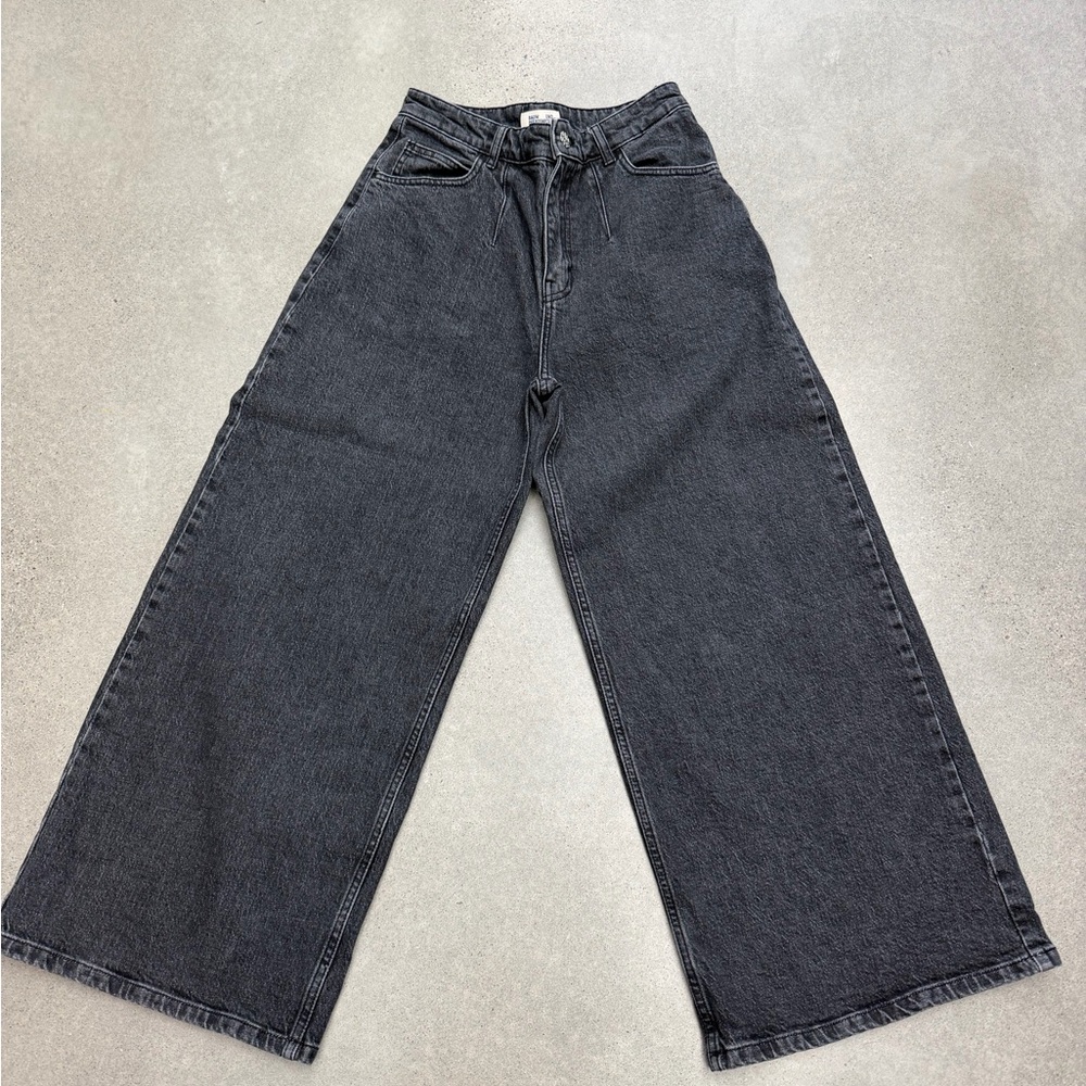 Baum Und Pferdgarten Women's Wide-Leg Black/Gray High Waisted Jeans